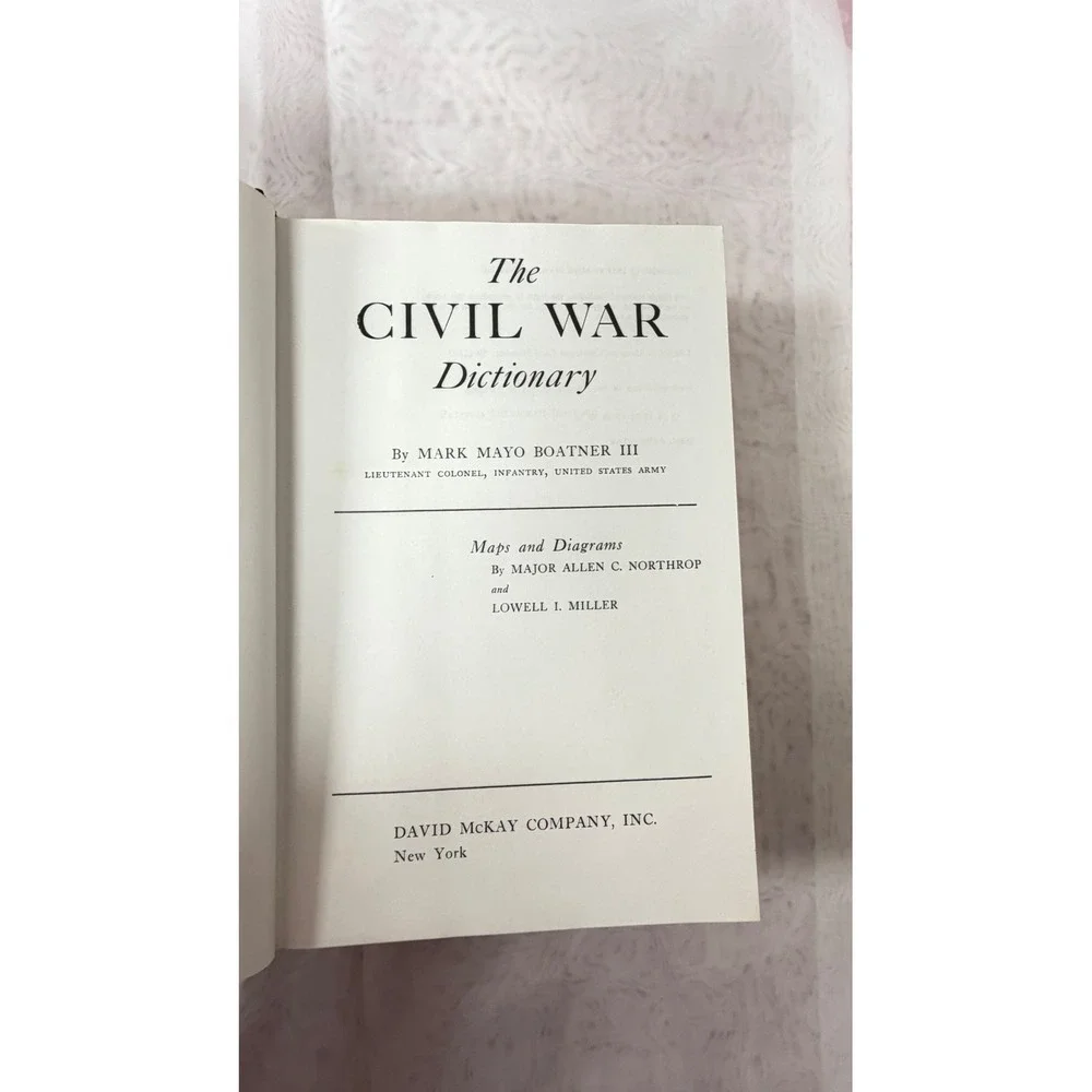 The Civil War Dictionary Mark Mayo Boatner III Hardcover Maps Atlas 0679500138